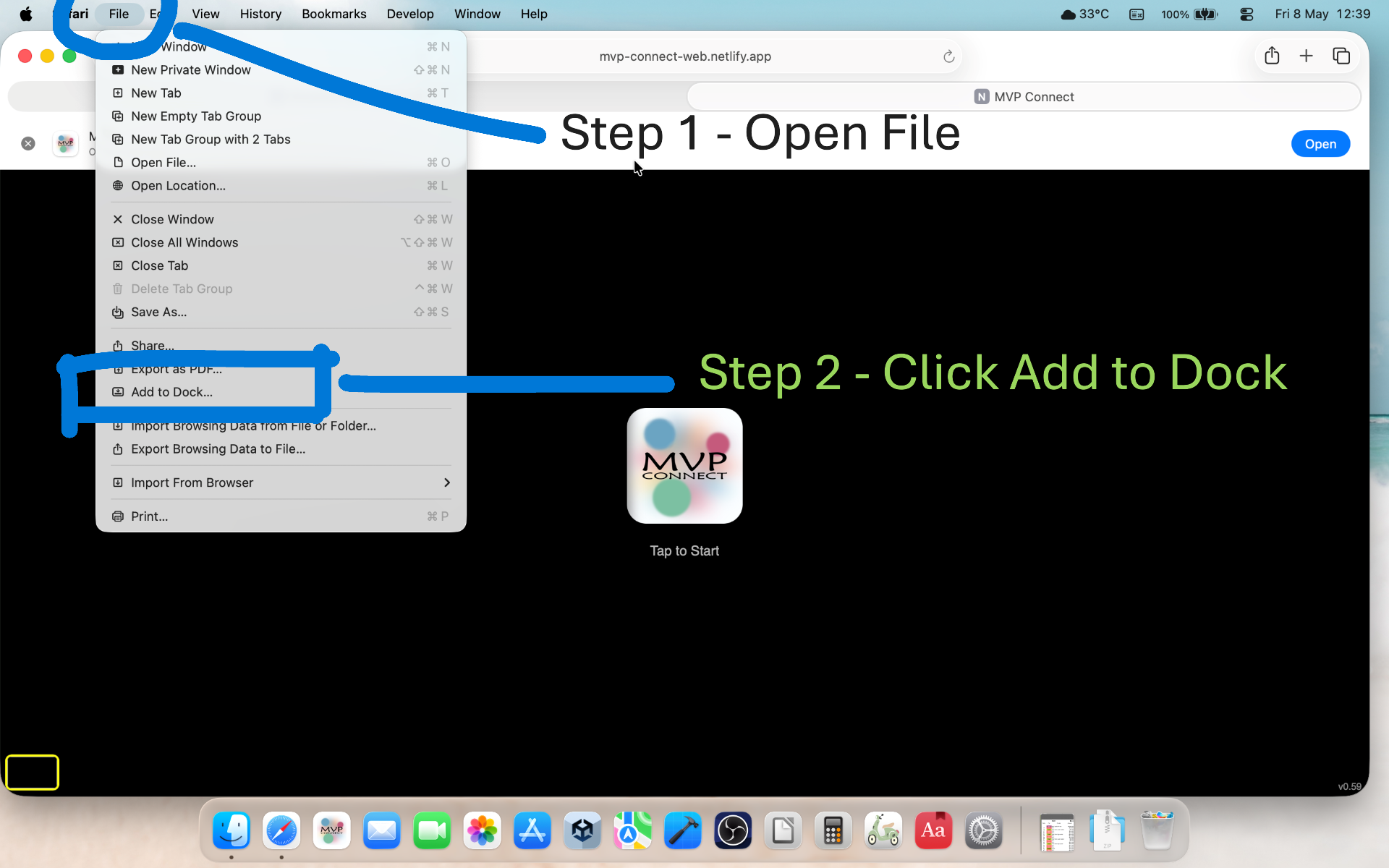 Install MVP Connect on Mac